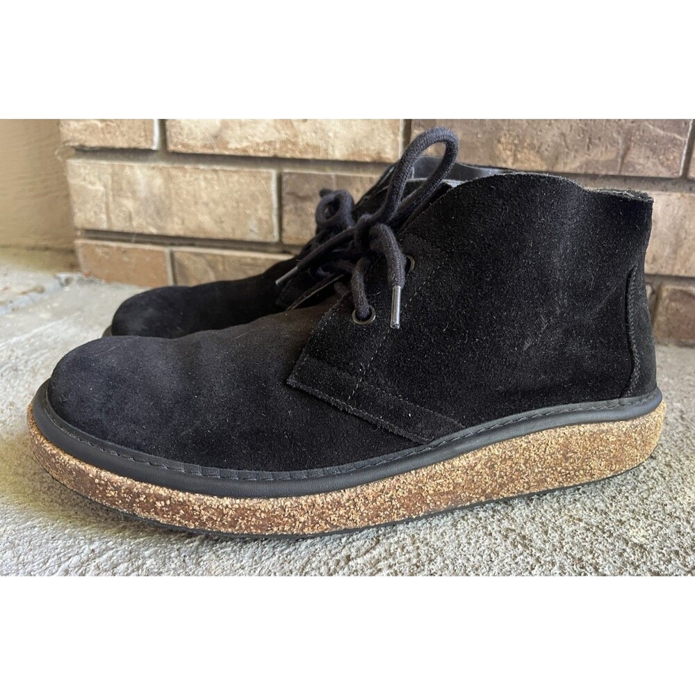 Birkenstock Milton Unisex 42 Narrow Men's 9 Women's 11 Suede Chukka Boots Black - Picture 4 of 12